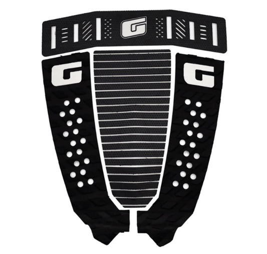 Gorilla Modern Heritage Surfboard Tailpad in black with white trim