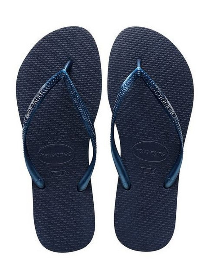 Havaianas Slim 0555 Navy Jandals showing one pair from above