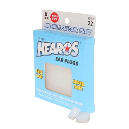 HEAROS MULTI-USE SILICONE EAR PLUGS 8PK