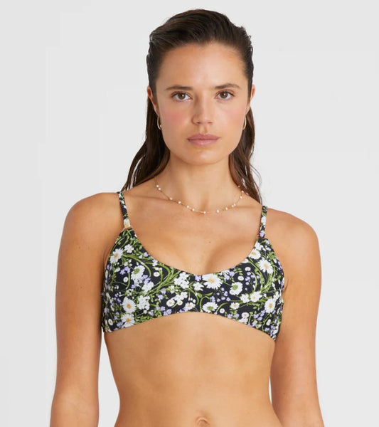 Heaven Madeline Top With Jennifer Hipster Pant Bikini Set showing top in thistle colourway
