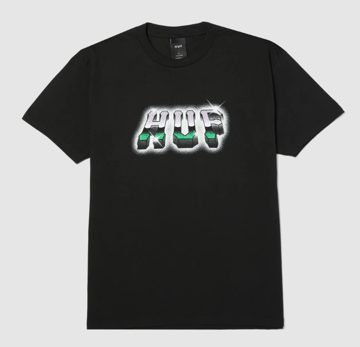 Huf Chrome Grit Tee in black