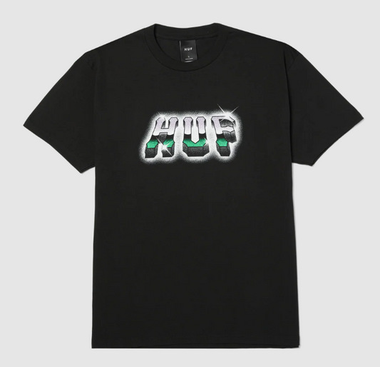 Huf Chrome Grit Tee in black