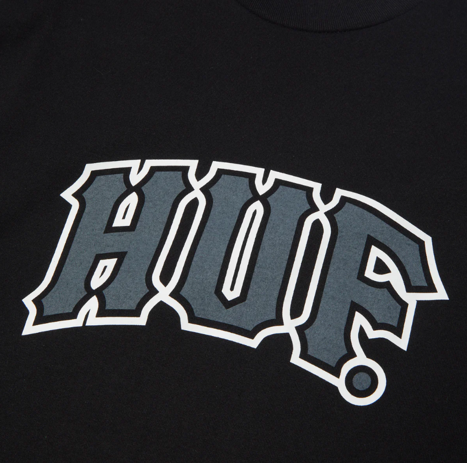 Huf Classic Arch T-Shirt showing logo up close