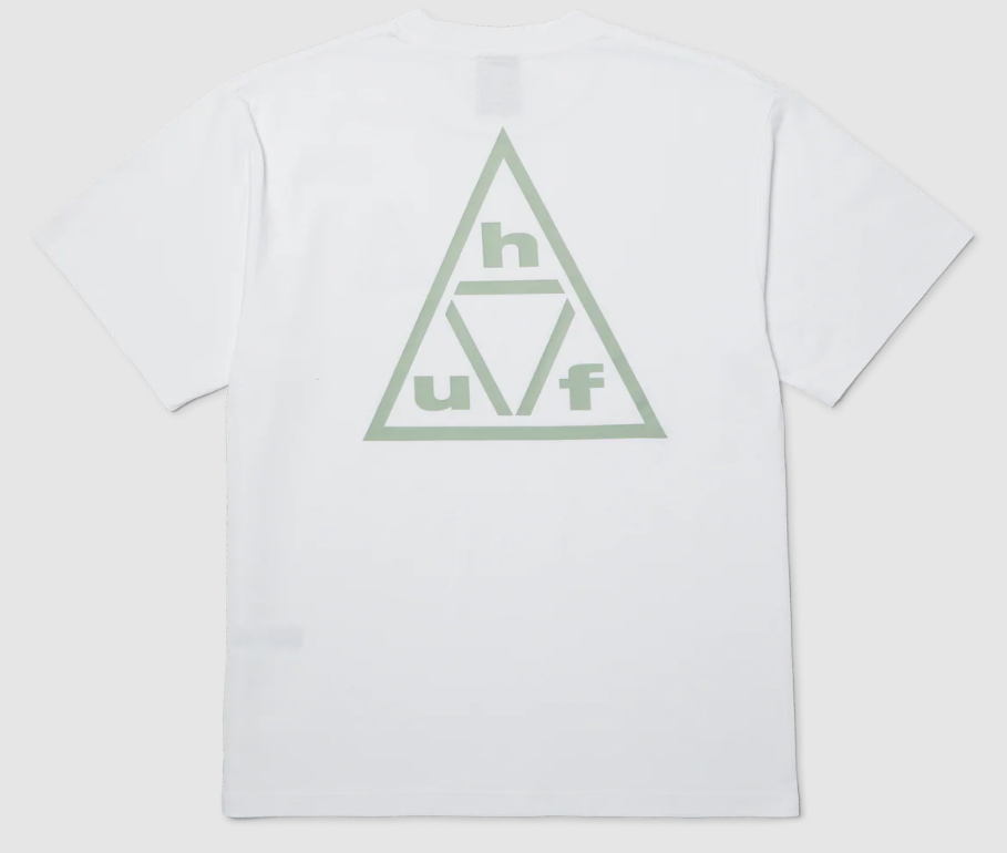 Huf Triple Triangle T-Shirt in white from rear