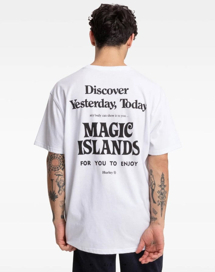 Hurley Art Department Magic Tee in white from back