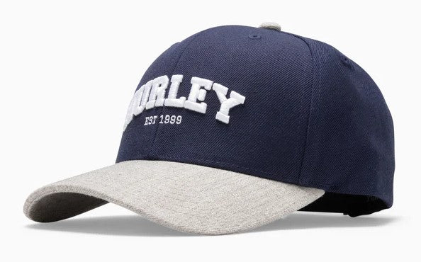 Hurley College Snapback Cap in mood indigo colourway