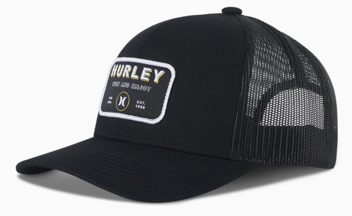 Hurley East Coast Trucker Cap in black from the front