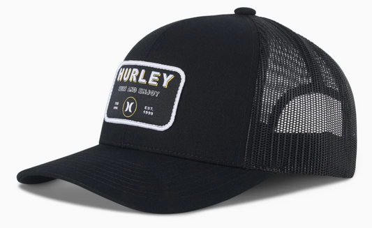 Hurley East Coast Trucker Cap in black from the front
