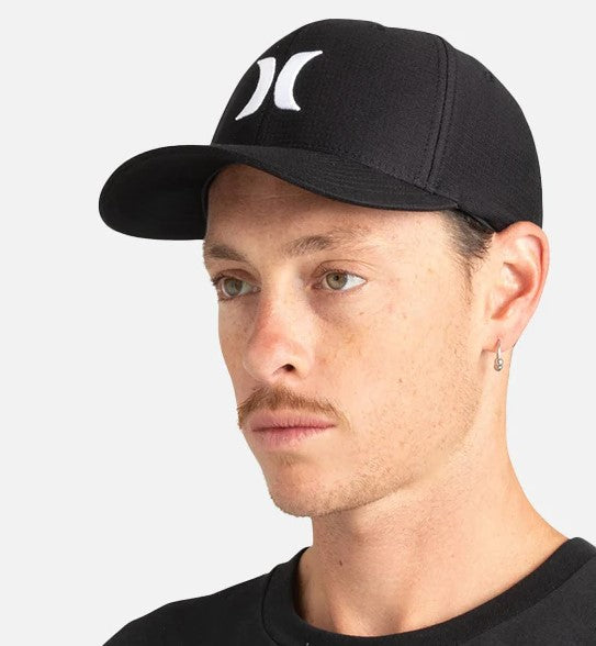 Hurley H2O Dri Pique Cap in black with white icon