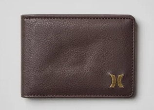 Hurley Icon PU Solid Wallet  in brown colourway