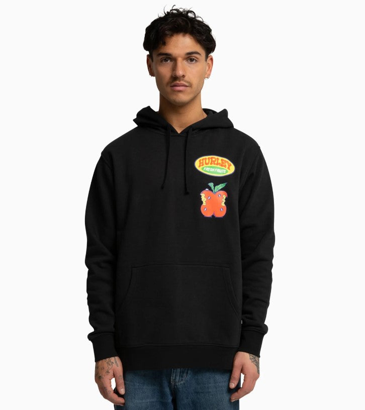 Hurley Marcos Pullover Hoodie in black from front