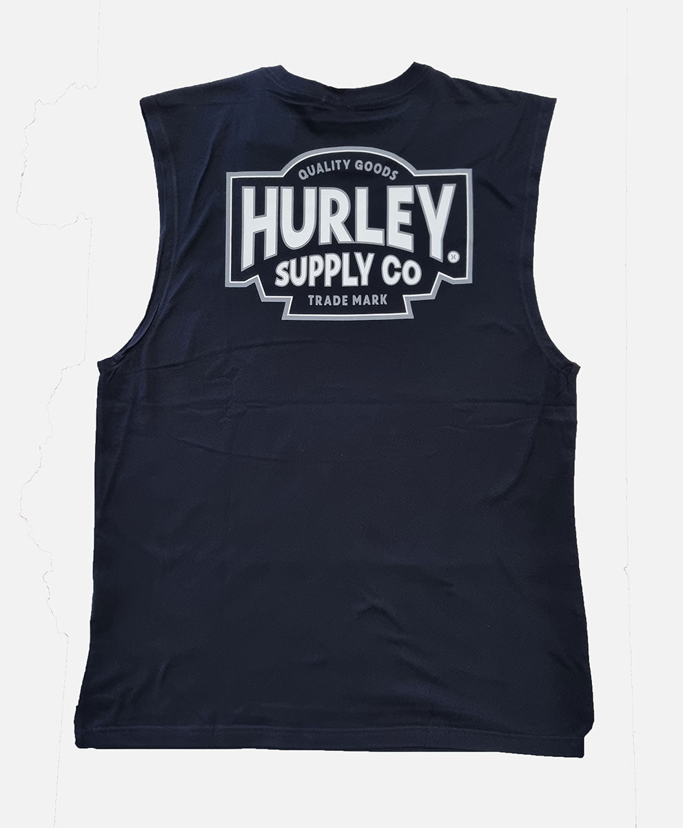 Hurley Organic Supply Muscle in black showing rear view