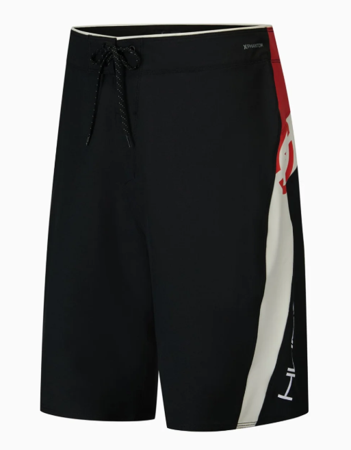 Hurley Phantom Circuit 21" Boardshorts in black with white and red panel details