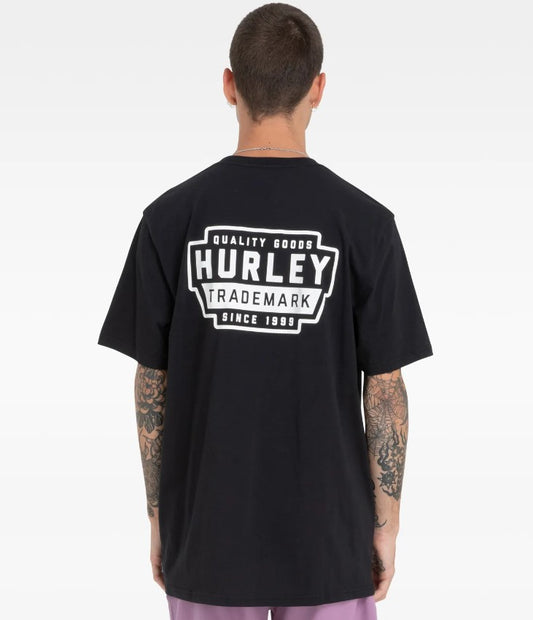 Hurley Station Tee in black from back