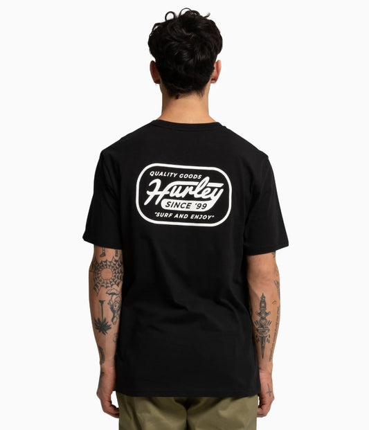 Hurley Surf and Enjoy Tee in black from back