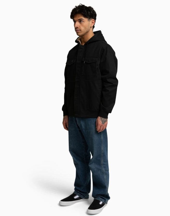 Hurley Surge Jacket in black on model from side