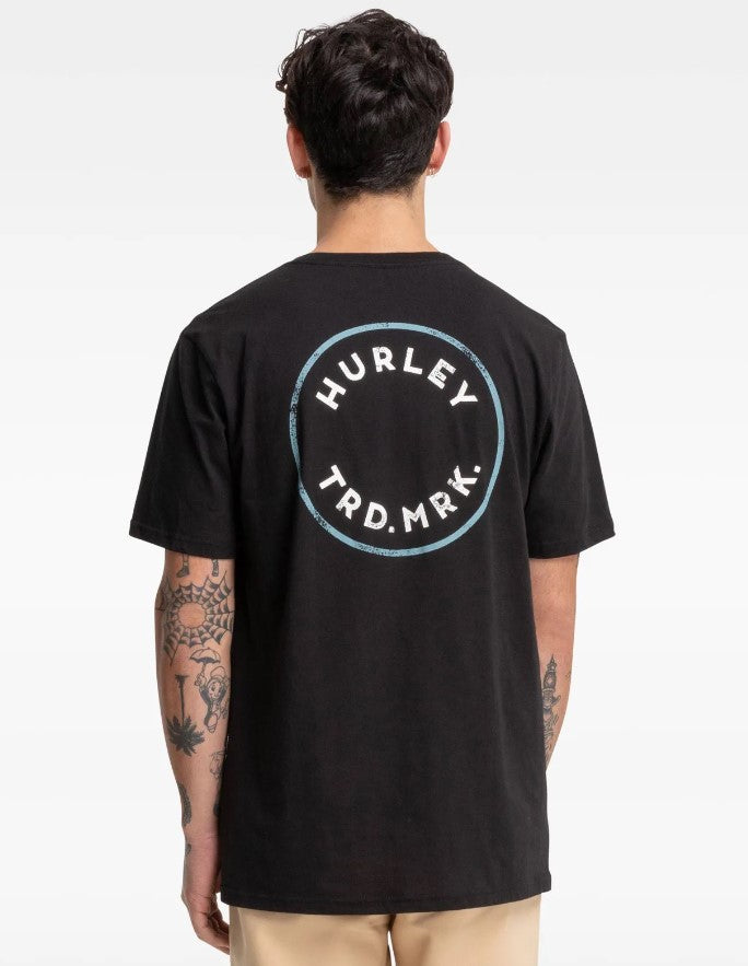 Hurley Trademark Tee in black from back