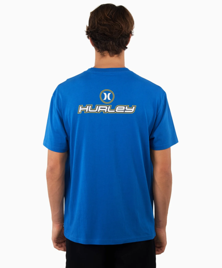 Hurley Yeilds Men's T-Shirt
 in sport blue from the back