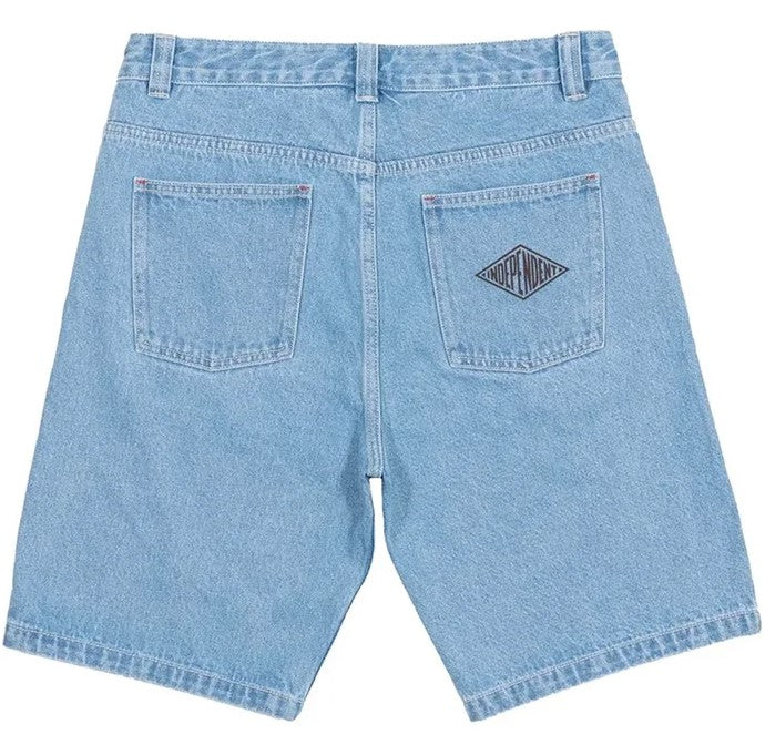 Independent Summit Men's Denim Shorts in light blue from rear