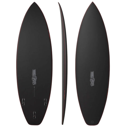 JS Industries Xero Gravity 5'10a Carbotune Surfboard in black carbon