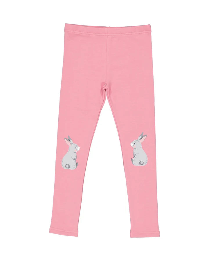 Kissed By Radicool Mopsy Girls Leggings in dusty pink front veiw