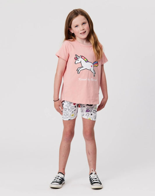 Kissed By Radicool Unicorn Tee in pink