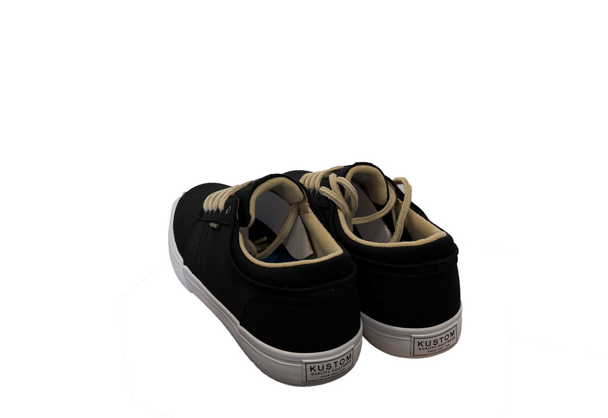 Kustom Remark 2 Men's Shoes&nbsp; in black/cream colourway showing a pair from behind