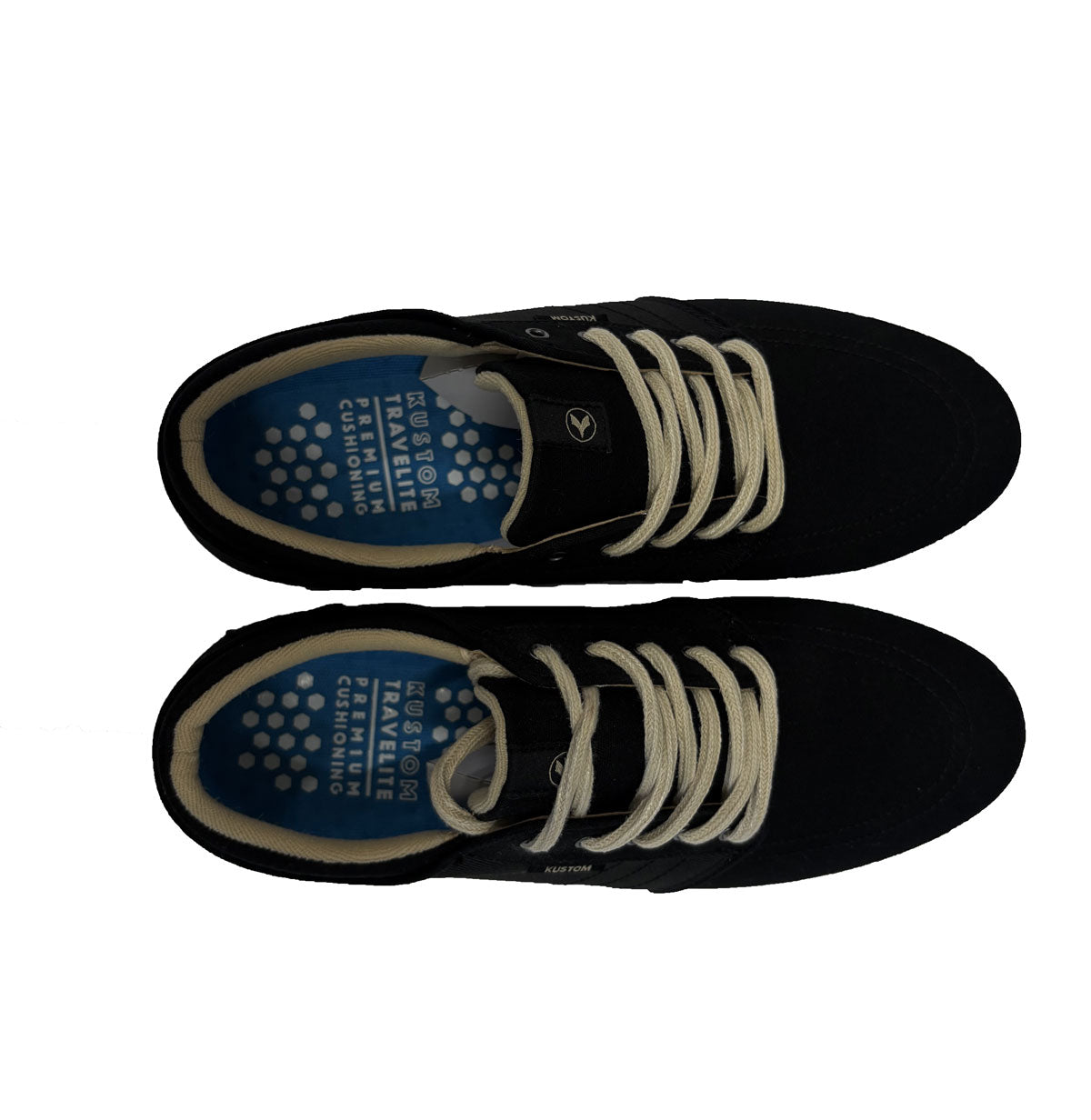 Kustom Remark 2 Men's Shoes&nbsp; in black/cream colourway showing pair from above