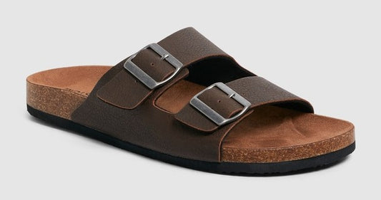 Kustom Mens Duo Slides in brown colourway
