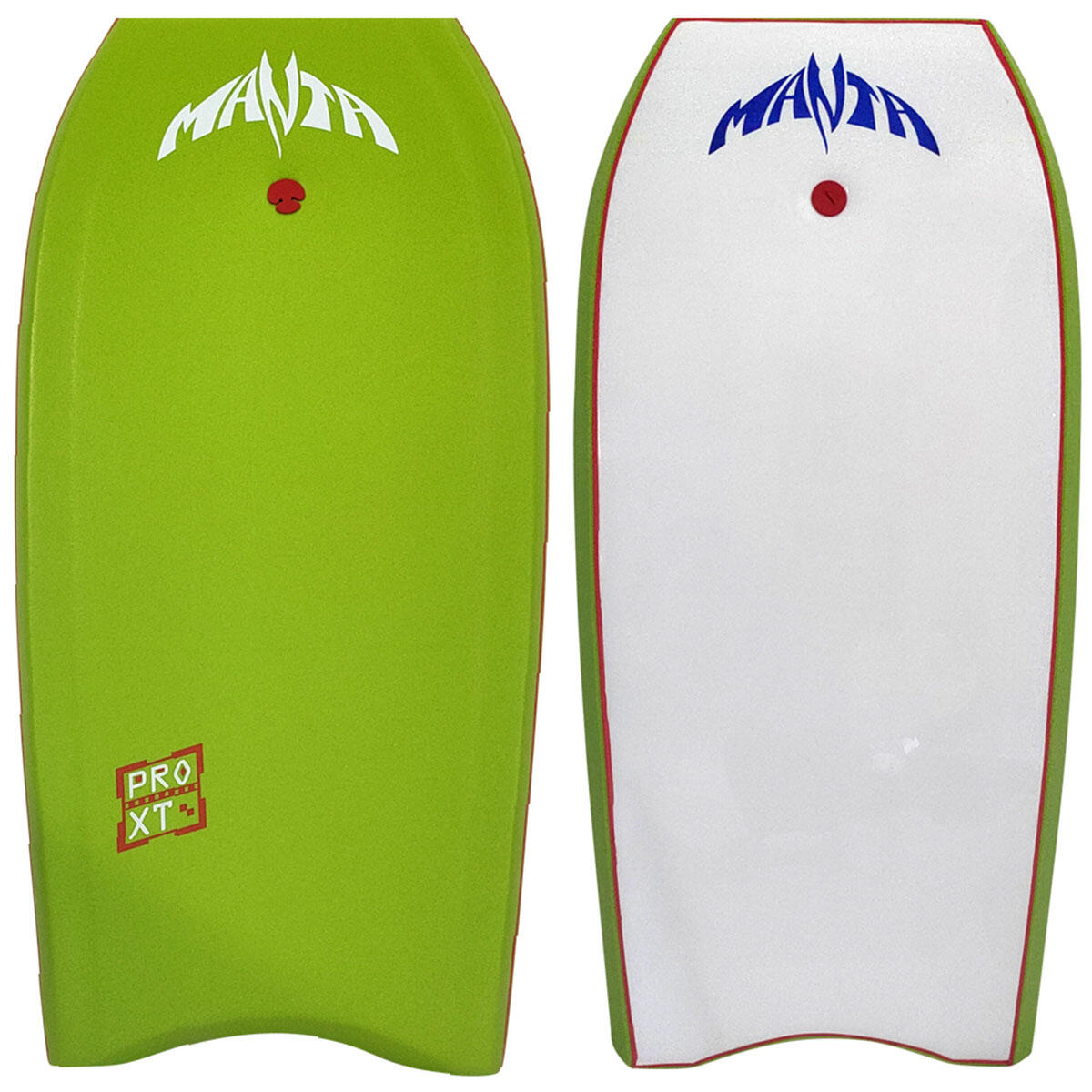 MANTA PRO XT 44" PP BODYBOARD in lime green colourway with white slick on bottom