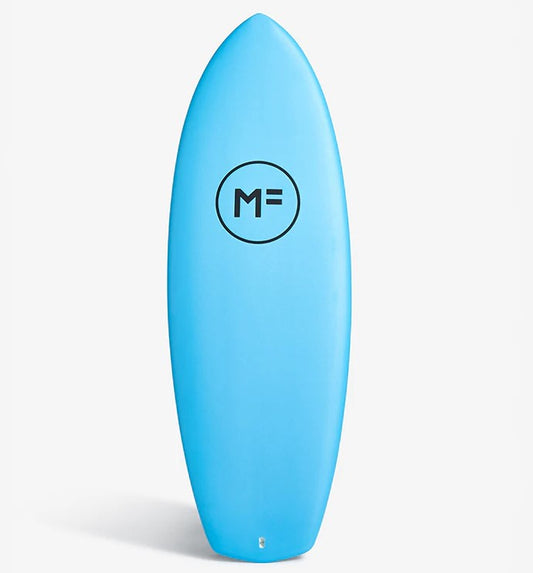Mick Fanning Little Marley 5'10 Epoxy Lam Softboard in aqua colour showing deck