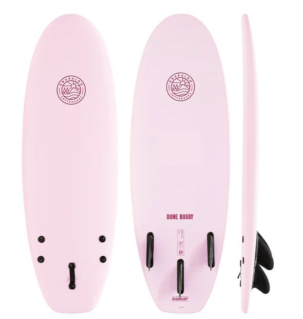 GNARALOO 4'10 DUNE BUGGY SOFTBOARD in pink colour with pink logo