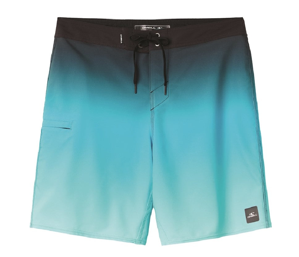 O'Neill Boys Hyperfreak Heat Fade 16" Boardshorts in peacock blue from front