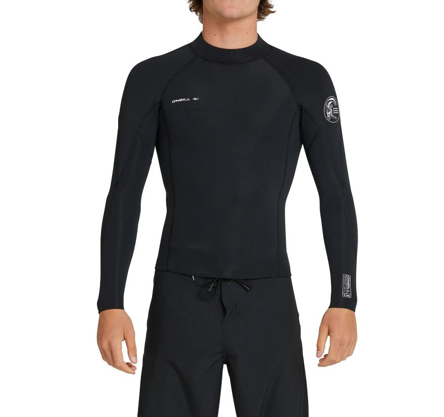 O'Neill Defender 2mm Long Sleeve Wetsuit Vest in black from the front