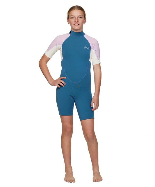 O'Neill Girls Reactor II 2mm Spring Wetsuit in deep blue colourway