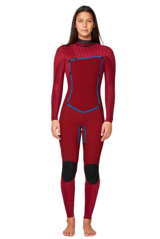 O'neill Hyper Fire X CZ Full Women's 4/3mm Wetsuit showing insides and firewall thermal lining