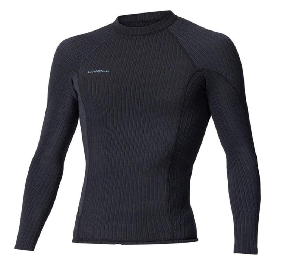 O'Neill Hyper X 1.5mm Long Sleeve Wetsuit Top in black black colourway