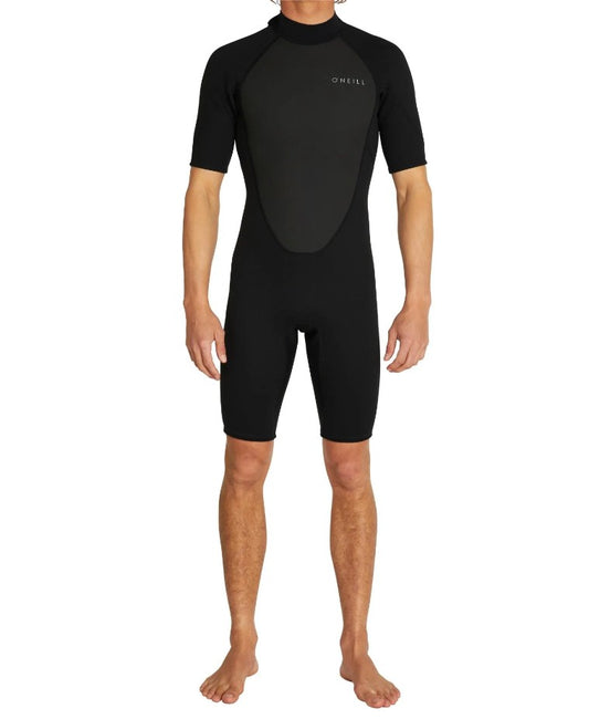 O'Neill Factor 2mm Spring Wetsuit on model in black
