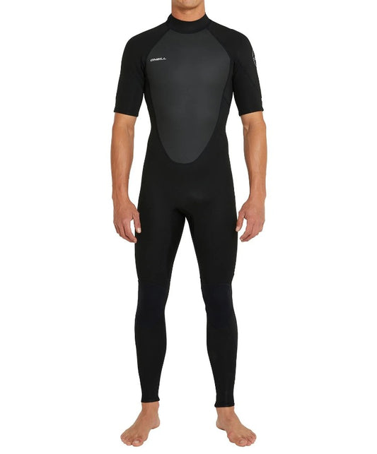 O'Neill Reactor II 2mm Short Sleeve Wetsuit in black from front