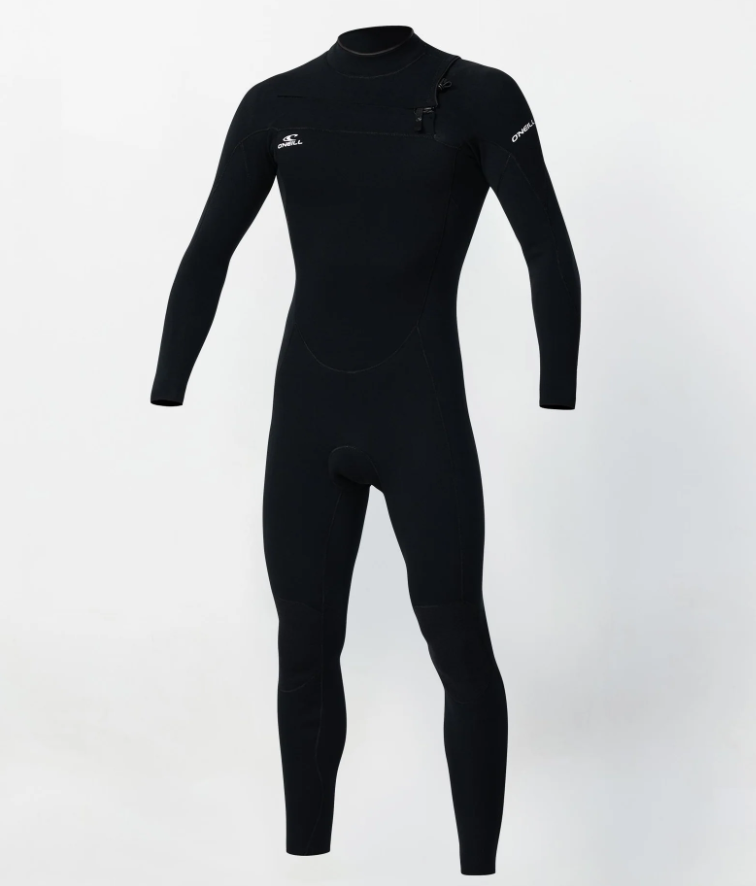 O'Neill Reactor II 4/3mm GBS Chest Zip Wetsuit in black from front