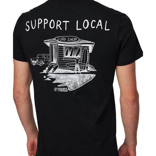 O'Neill Support Local Tee in black from rear