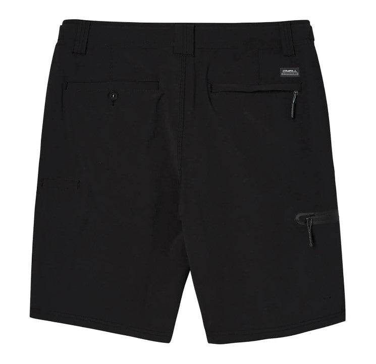 O'Neill TRVLR Expedition 20" Walkshorts in black from rear