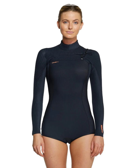 Oneill womens 2mm Hyperfreak Longsleeve Chest zip Spring wetsuit