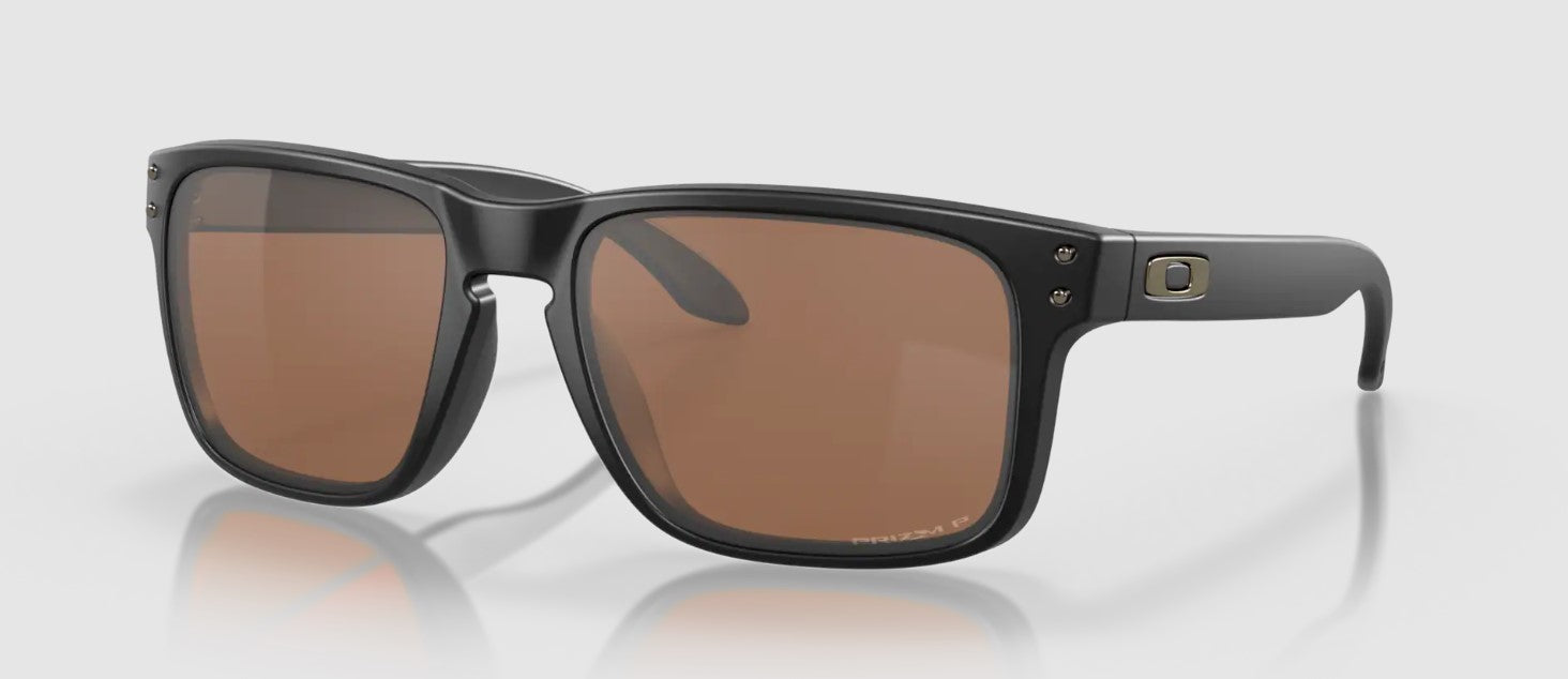 OAKLEY HOLBROOK MaTTe BLacK with TUNGSten PRIZM POLArised lens sunglasses