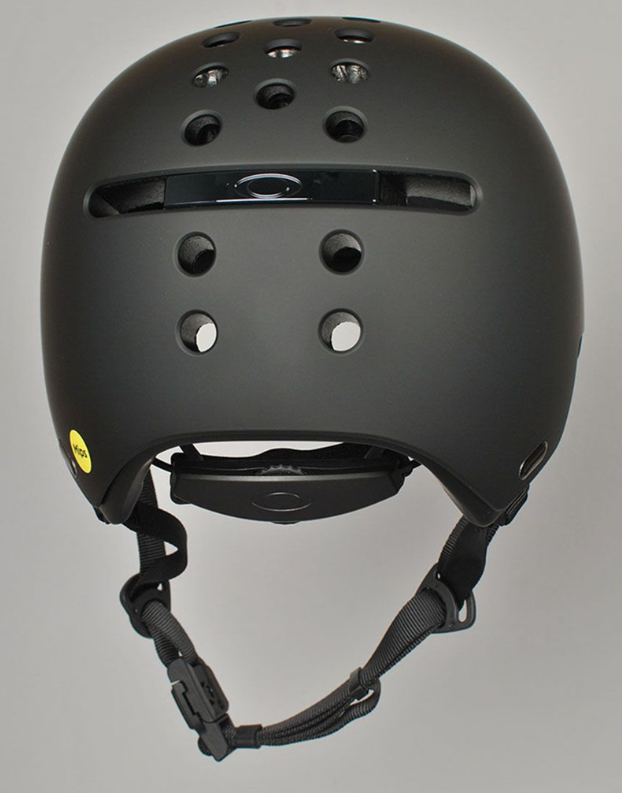 Oakley ST1 Skate Helmet in matte black from rear view