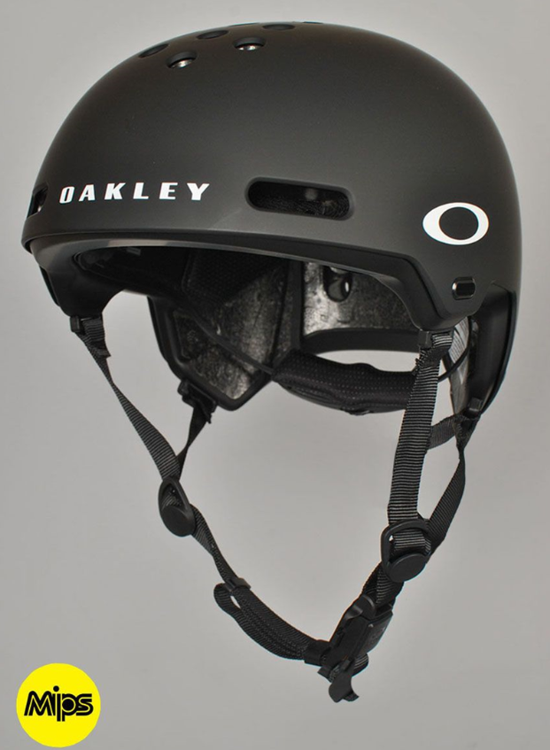 Oakley ST1 Skate Helmet in matte black from front view