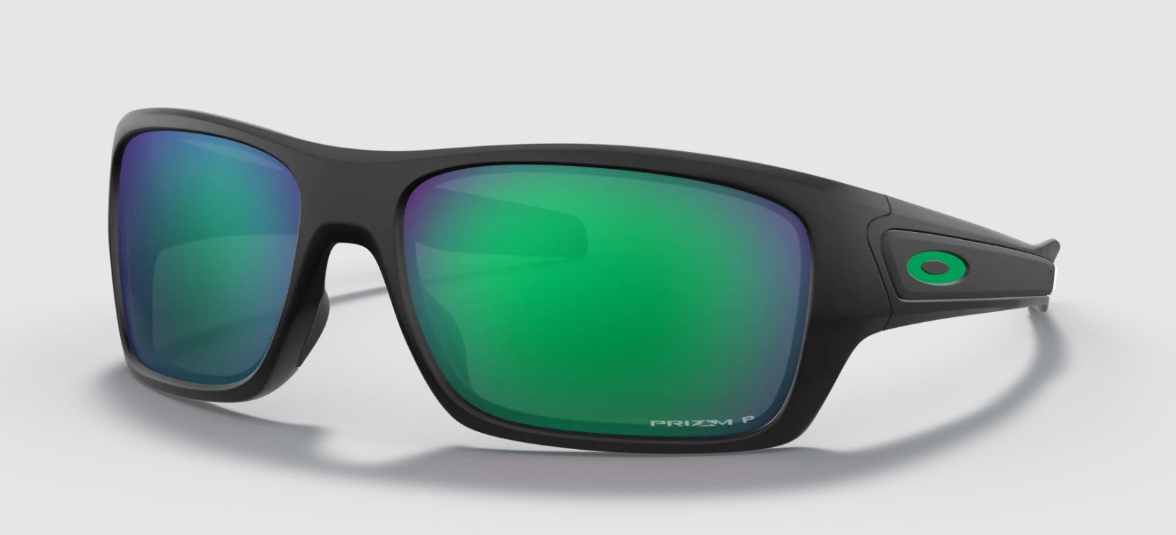 Oakley Turbine Matte Black frames with Prizm Jade Polarised lens Sunglasses