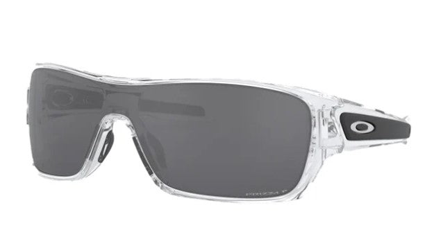 OAKLEY TURBINE ROTOR PoLiSHed CLeaR frame with prizm black lens sunglasses