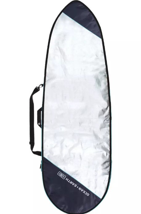OCEAN AND EARTH 6'4 BASIC FISH surfboard COVER silver blue