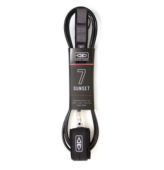 OCEAN AND EARTH 7' SUNSET LEASH in black